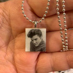 (2/$12, 4/$20) Elvis Presley Scrabble Necklace